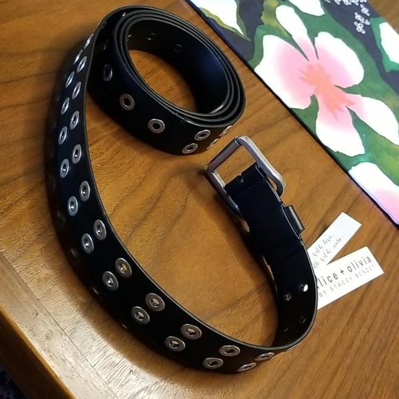 💕ALICE + OLIVIA💕 Eve Double Wrap Belt in Black - Picture 10 of 11